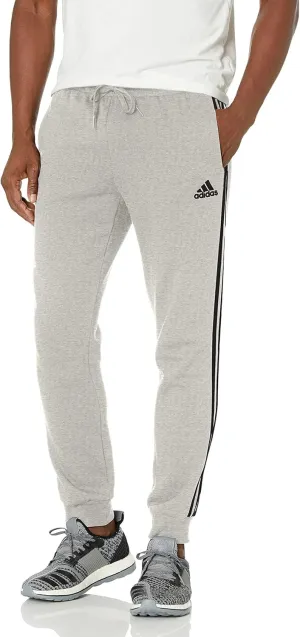 adidas Men's Essentials Fleece Tapered Cuff 3-Stripes Pants