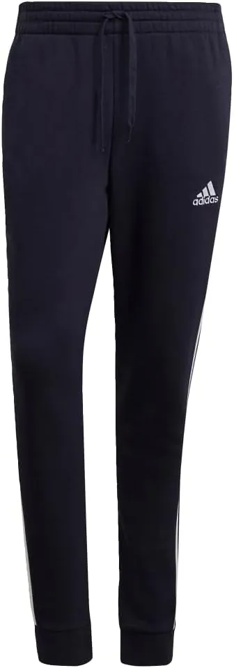 adidas Men's Essentials Fleece Tapered Cuff 3-Stripes Pants