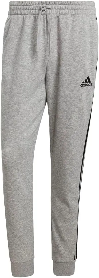 adidas Men's Essentials Fleece Tapered Cuff 3-Stripes Pants