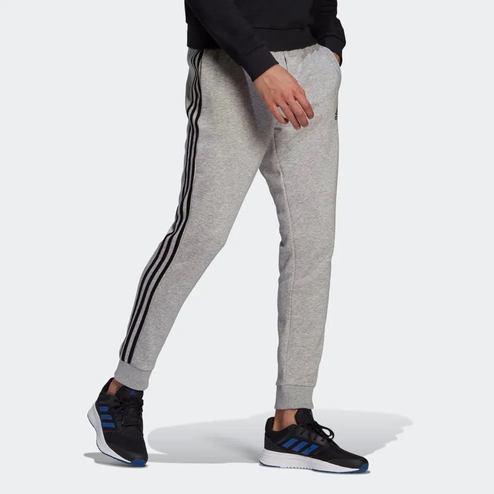 adidas Men's Essentials Fleece Tapered Cuff 3-Stripes Pants