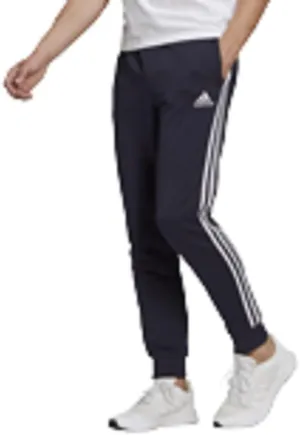 adidas Men's Essentials French Terry Tapered Cuff 3-Stripes Pants