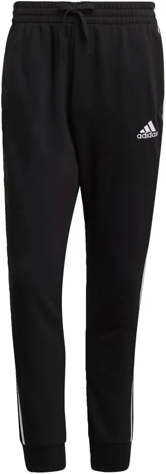 adidas Men's Essentials French Terry Tapered Cuff 3-Stripes Pants