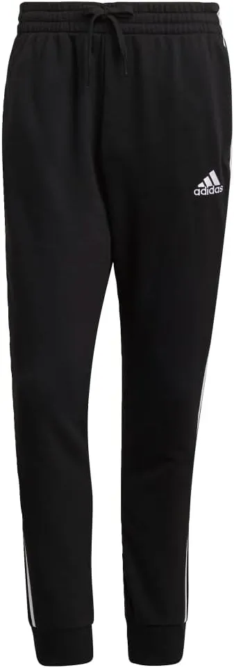 adidas Men's Essentials French Terry Tapered Cuff 3-Stripes Pants