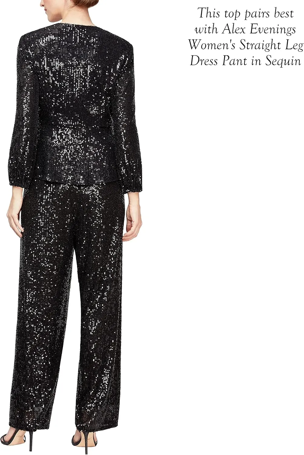 Alex Evenings Women's Straight Leg Dress Pant for Mother of The Bride, Elegant Party Outfit (Petite and Regular Sizes)
