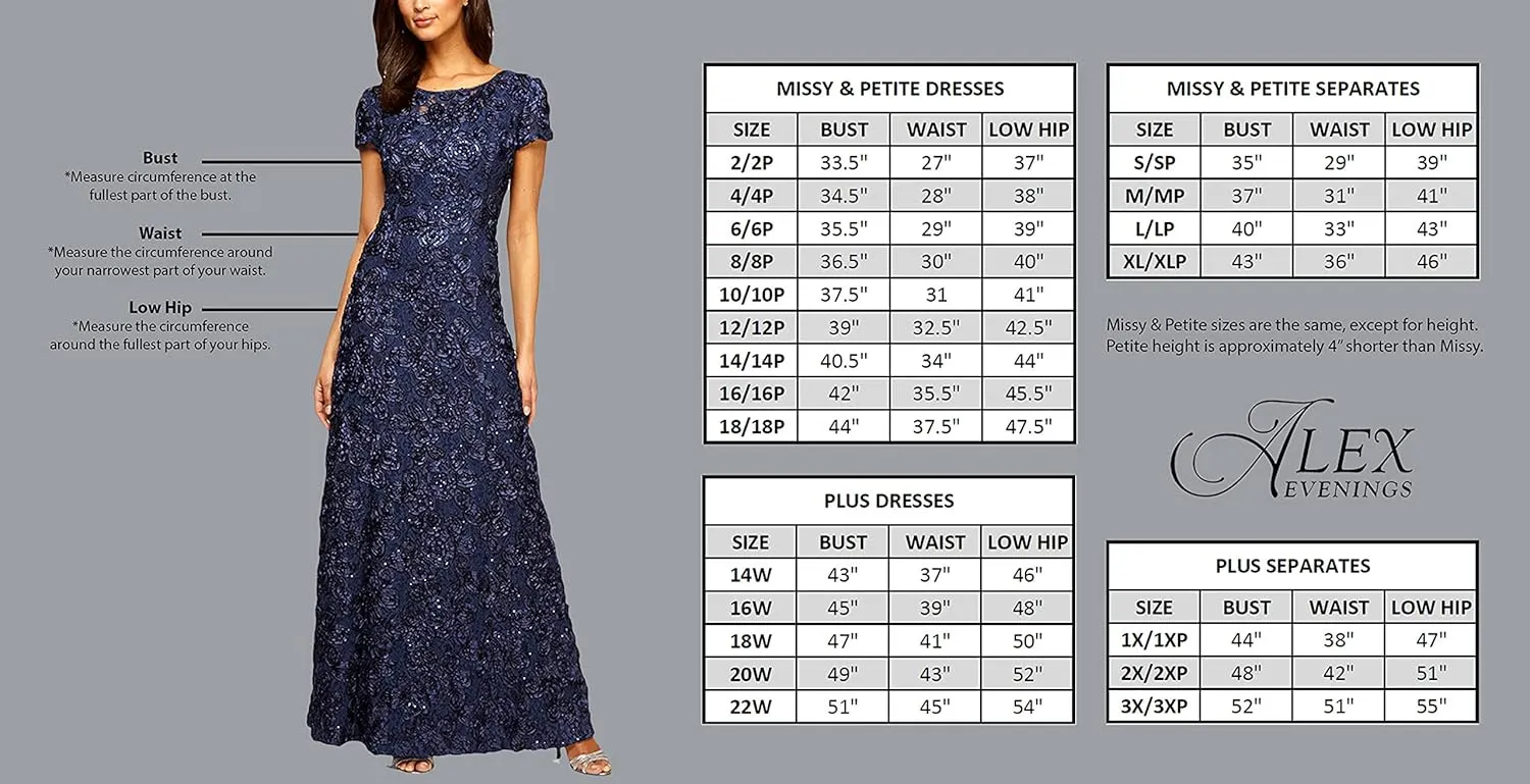 Alex Evenings Women's Straight Leg Dress Pant for Mother of The Bride, Elegant Party Outfit (Petite and Regular Sizes)
