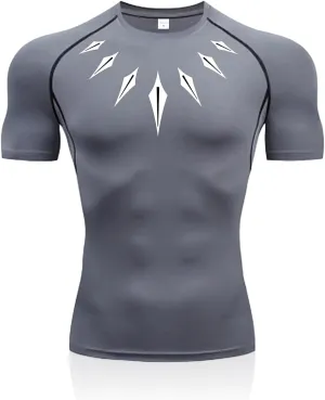 Anime Compression Shirts for Men - Gym Tshirt Wear Athletic Basketball Running Undershirt Workout Gear Top Shirt