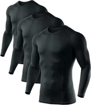 ATHLIO Men's UPF 50  Long Sleeve Compression Shirts, Water Sports Rash Guard Base Layer, Athletic Workout Shirt