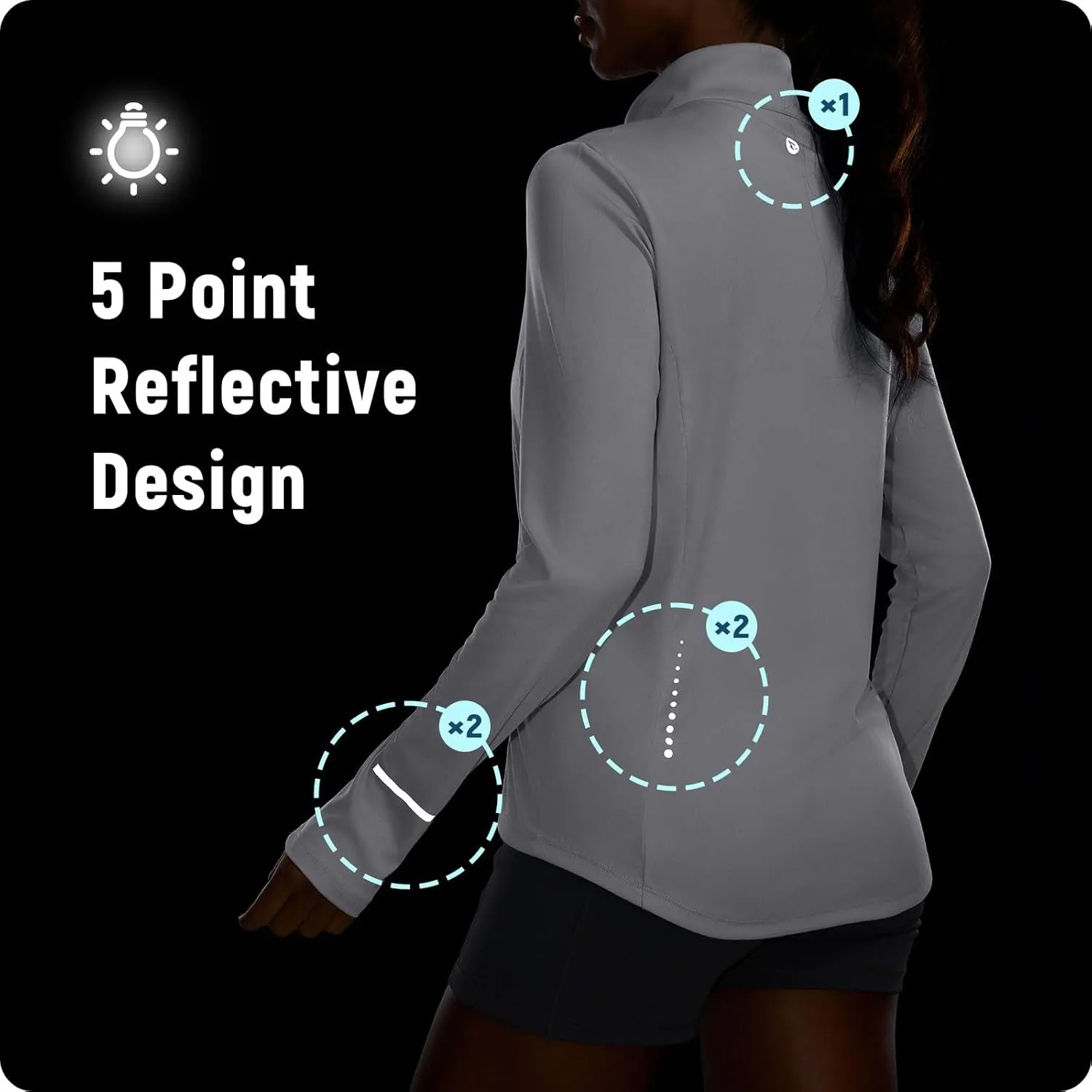 baleaf Women's Lightweight Running Jacket Sun Protection Athletic Full Zip Long Sleeve Shirts UPF 50  Pockets Cycling