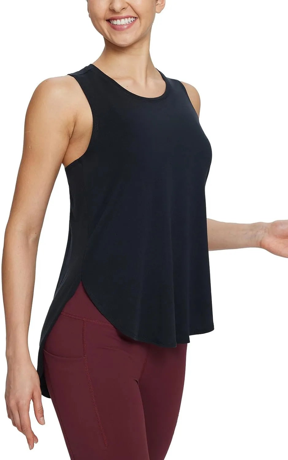 baleaf Women's Workout Tank Tops Loose Fit Racerback Top Sleeveless Shirts Lightweight Yoga Athletic Gym Running