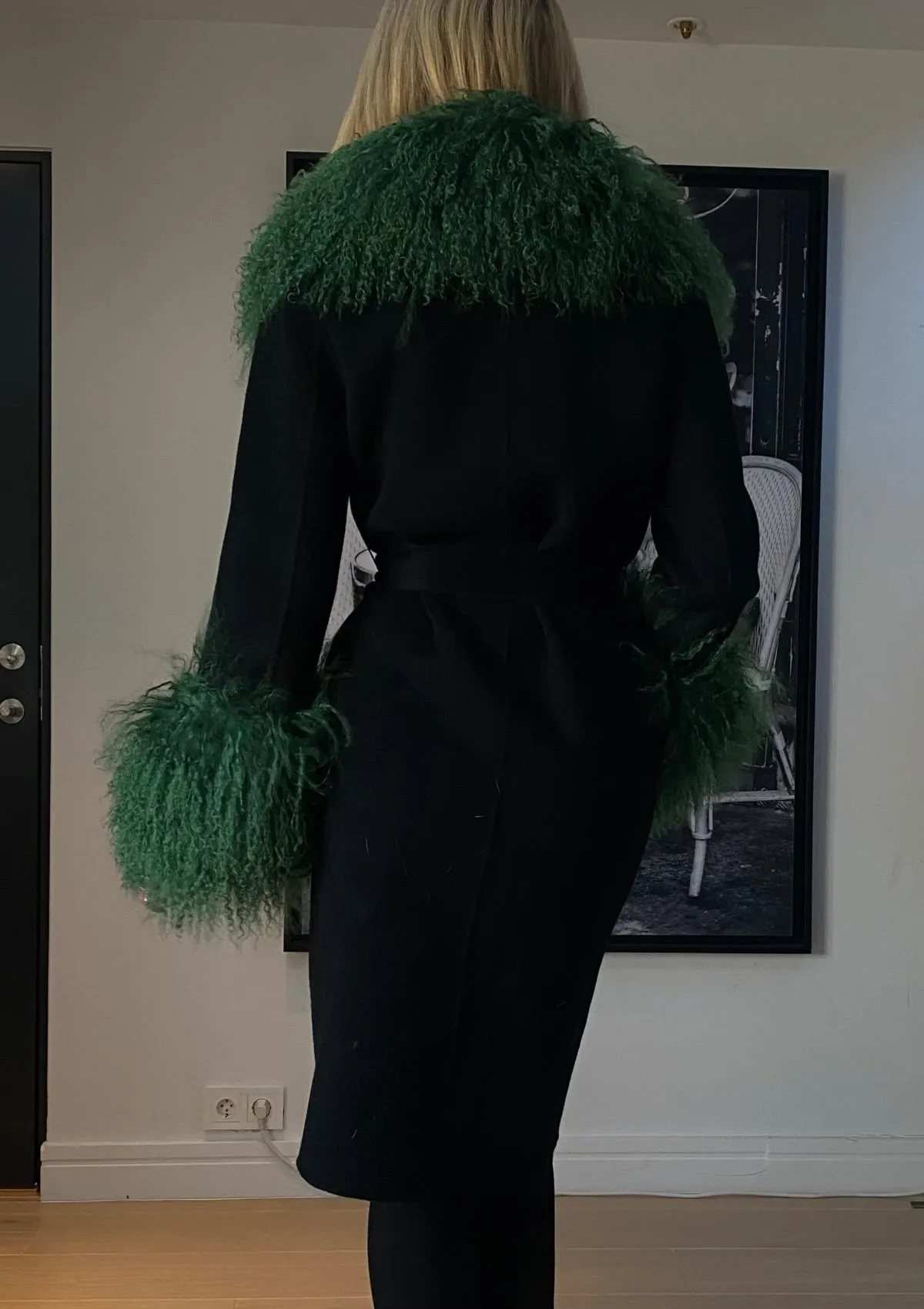Bella Coat- Black/ Green
