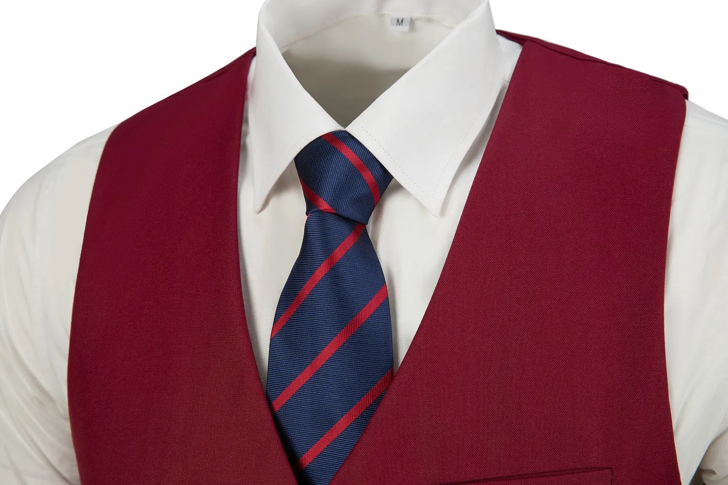 Burgundy Men's Vest for Party, Wedding and Business