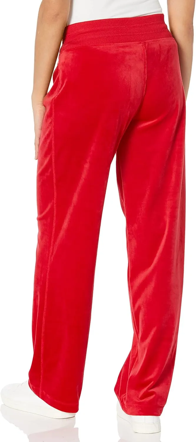 Calvin Klein Women's Comfortable Wide Leg Everyday Velour Drawstring Pant