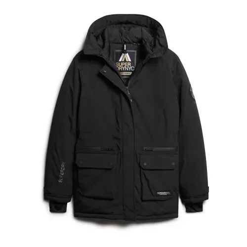 City Padded Parka Jacket - Black