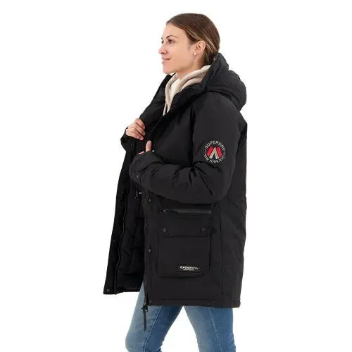 City Padded Parka Jacket - Black