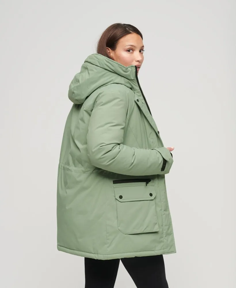 City Padded Parka Jacket - Sage Green