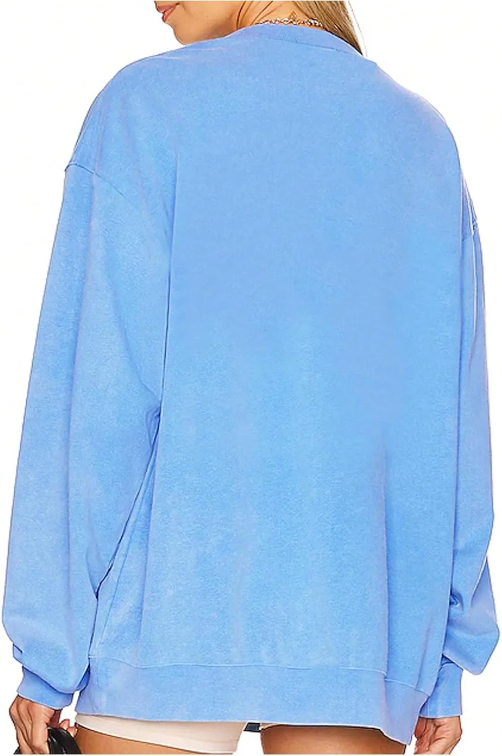 COZYEASE Women's Crewneck Letter Graphic Sweatshirt Drop Shoulder Long Sleeve Pullover Fall Tops