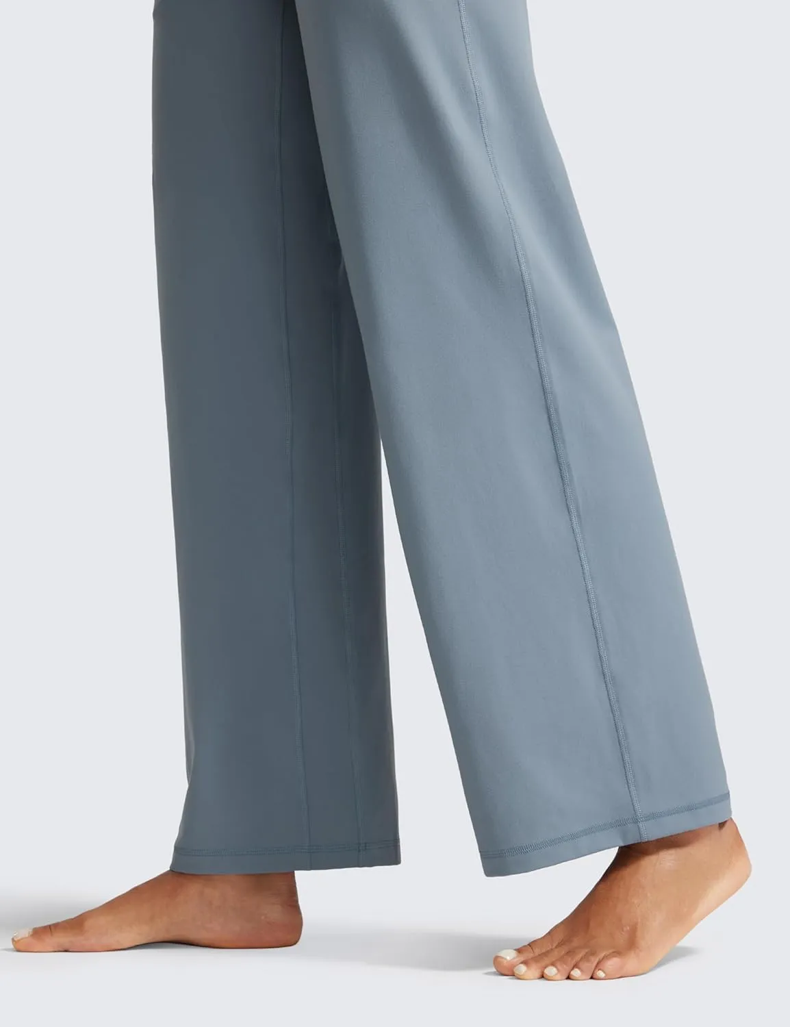 CRZ YOGA Womens Butterlift High Waisted Wide Leg Pants with Pockets 29"/31"/33" - Yoga Lounge Buttery Soft Comfy Casual