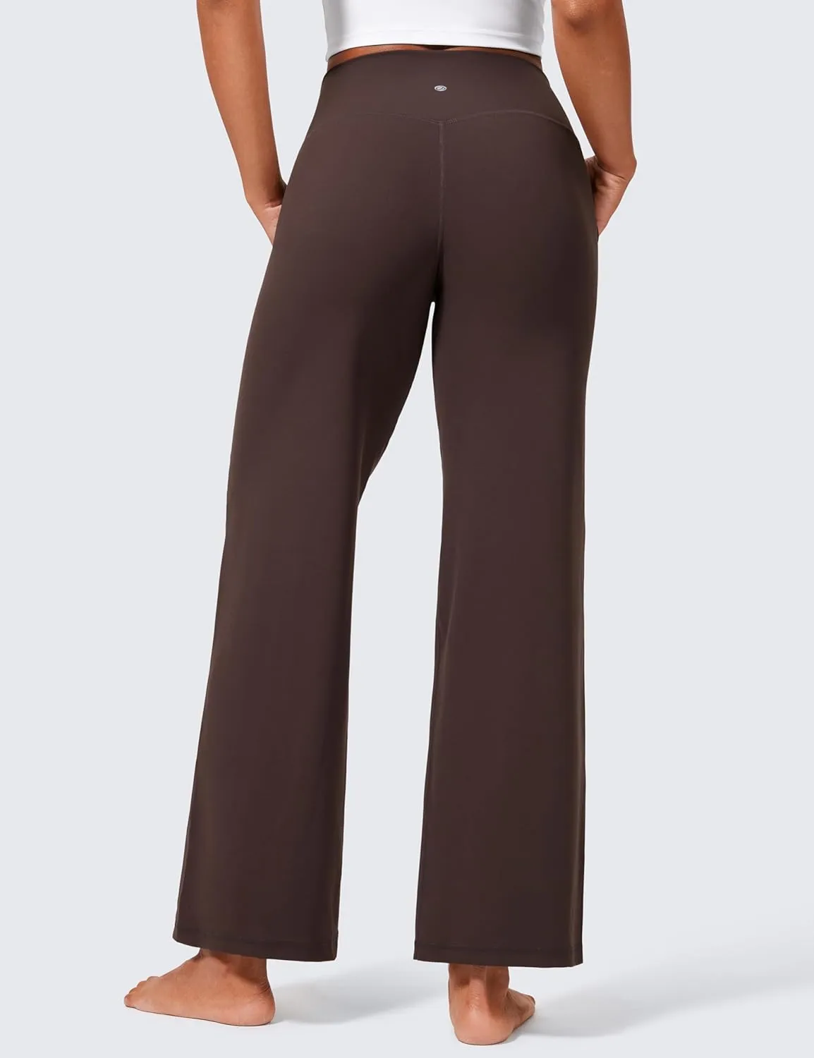 CRZ YOGA Womens Butterlift High Waisted Wide Leg Pants with Pockets 29"/31"/33" - Yoga Lounge Buttery Soft Comfy Casual