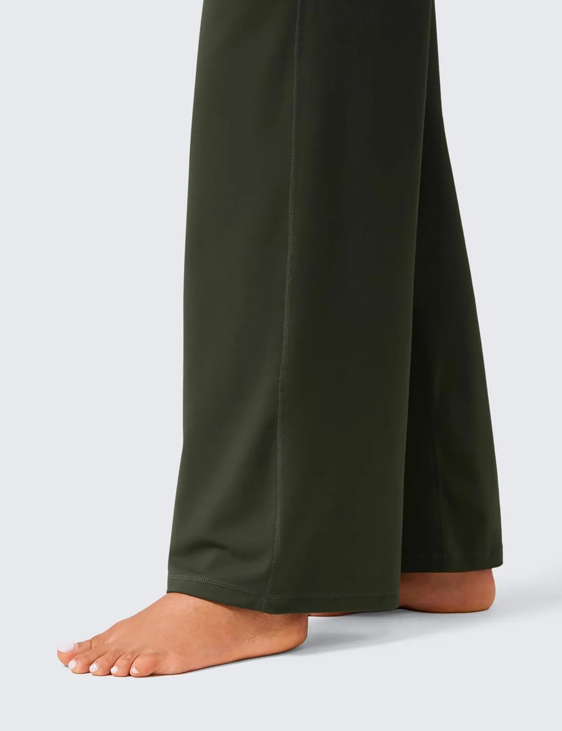 CRZ YOGA Womens Butterlift High Waisted Wide Leg Pants with Pockets 29"/31"/33" - Yoga Lounge Buttery Soft Comfy Casual