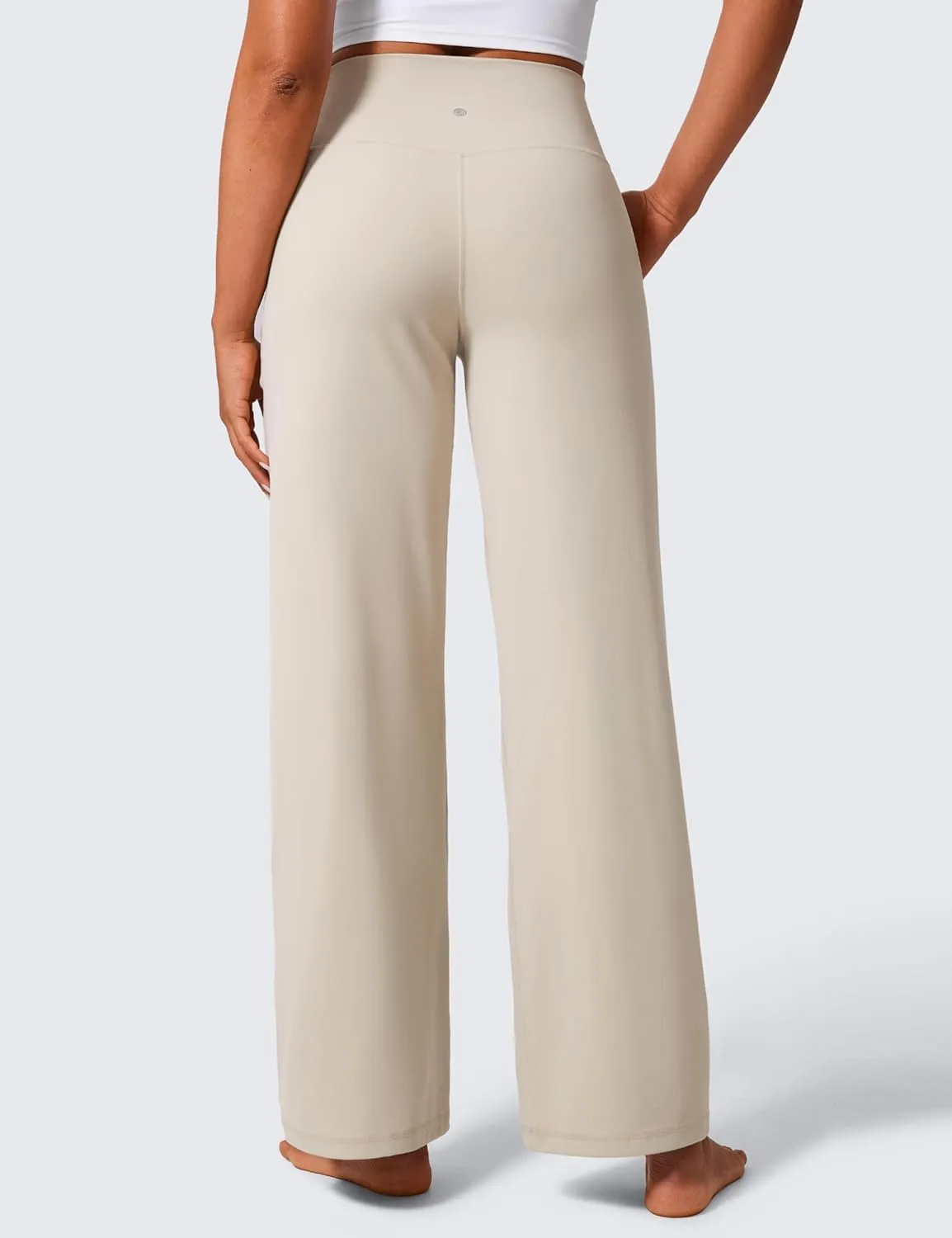 CRZ YOGA Womens Butterlift High Waisted Wide Leg Pants with Pockets 29"/31"/33" - Yoga Lounge Buttery Soft Comfy Casual