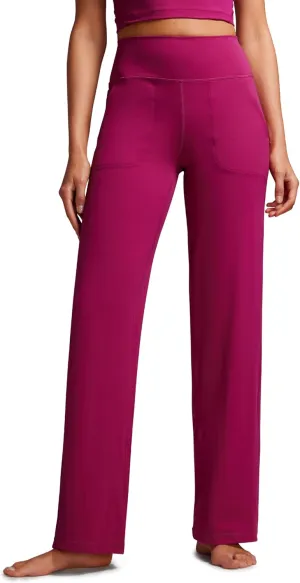 CRZ YOGA Womens Butterluxe High Waist Wide Leg Pants with Pockets 31" - Buttery Soft Comfy Casual Yoga Lounge