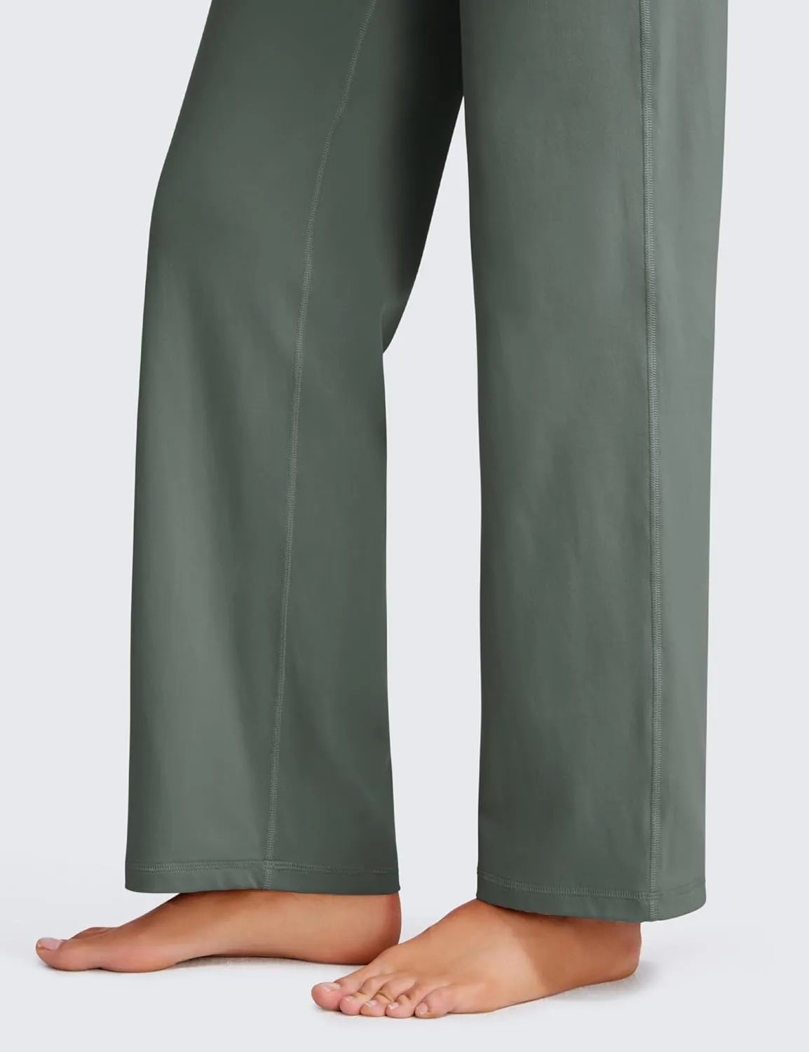 CRZ YOGA Womens Butterluxe High Waist Wide Leg Pants with Pockets 31" - Buttery Soft Comfy Casual Yoga Lounge