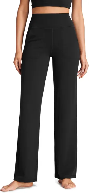 CRZ YOGA Womens Butterluxe High Waist Wide Leg Pants with Pockets 31" - Buttery Soft Comfy Casual Yoga Lounge