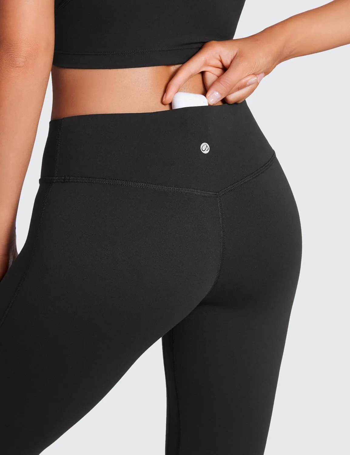 CRZ YOGA Womens Butterluxe Low Rise Flare Leggings 32" - Bootcut Yoga Pants with Pocket Wide Leg Buttery Soft Lounge Casual