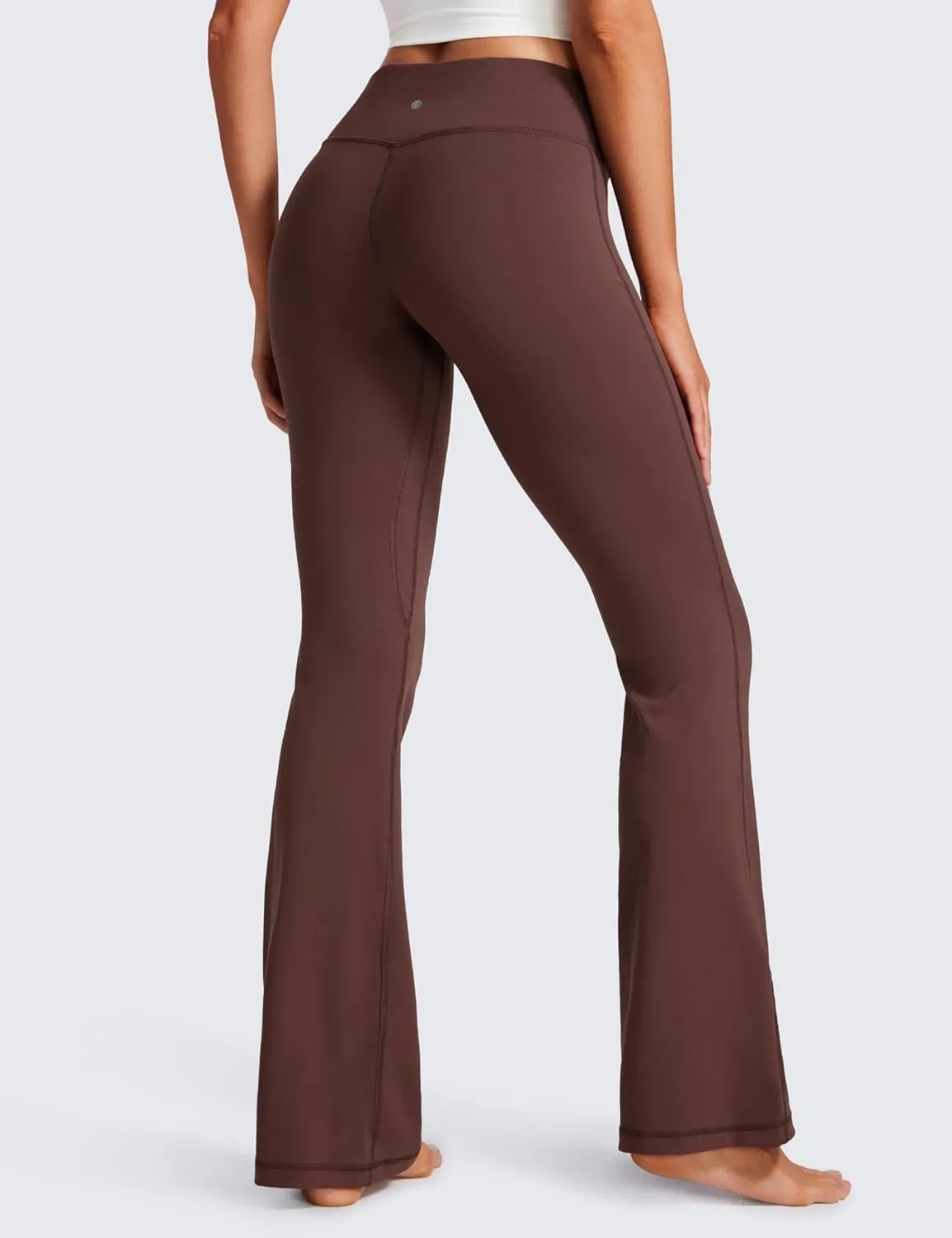 CRZ YOGA Womens Butterluxe Low Rise Flare Leggings 32" - Bootcut Yoga Pants with Pocket Wide Leg Buttery Soft Lounge Casual