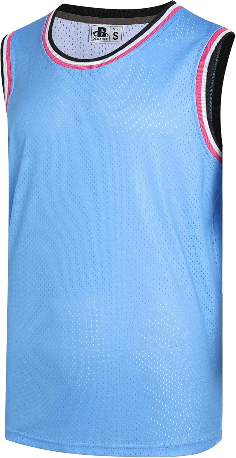 DEHANER Blank Mens Basketball Jersey Mesh Training Practice Athletic Sports Shirts Team Uniforms Fans Outfits Tops