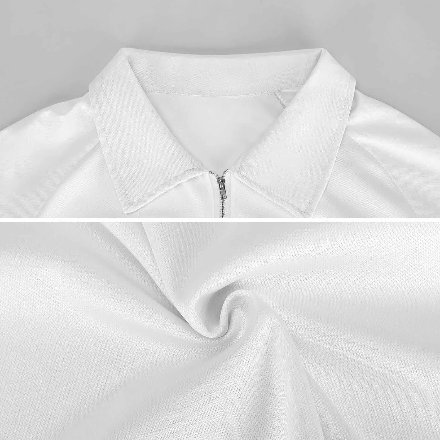 Dirt Bike Jumping Motorcycles Polo Shirts for Men Active Zippered Running Gym Short Sleeve Golf Shirt Tops