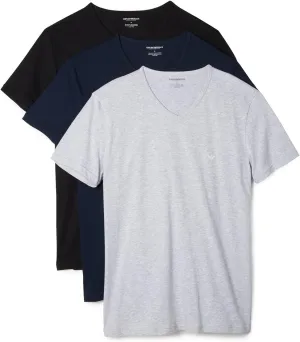 Emporio Armani Men's 3-Pack Regular Fit V-Neck Undershirt