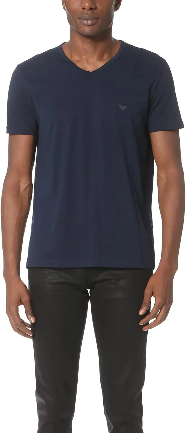 Emporio Armani Men's 3-Pack Regular Fit V-Neck Undershirt