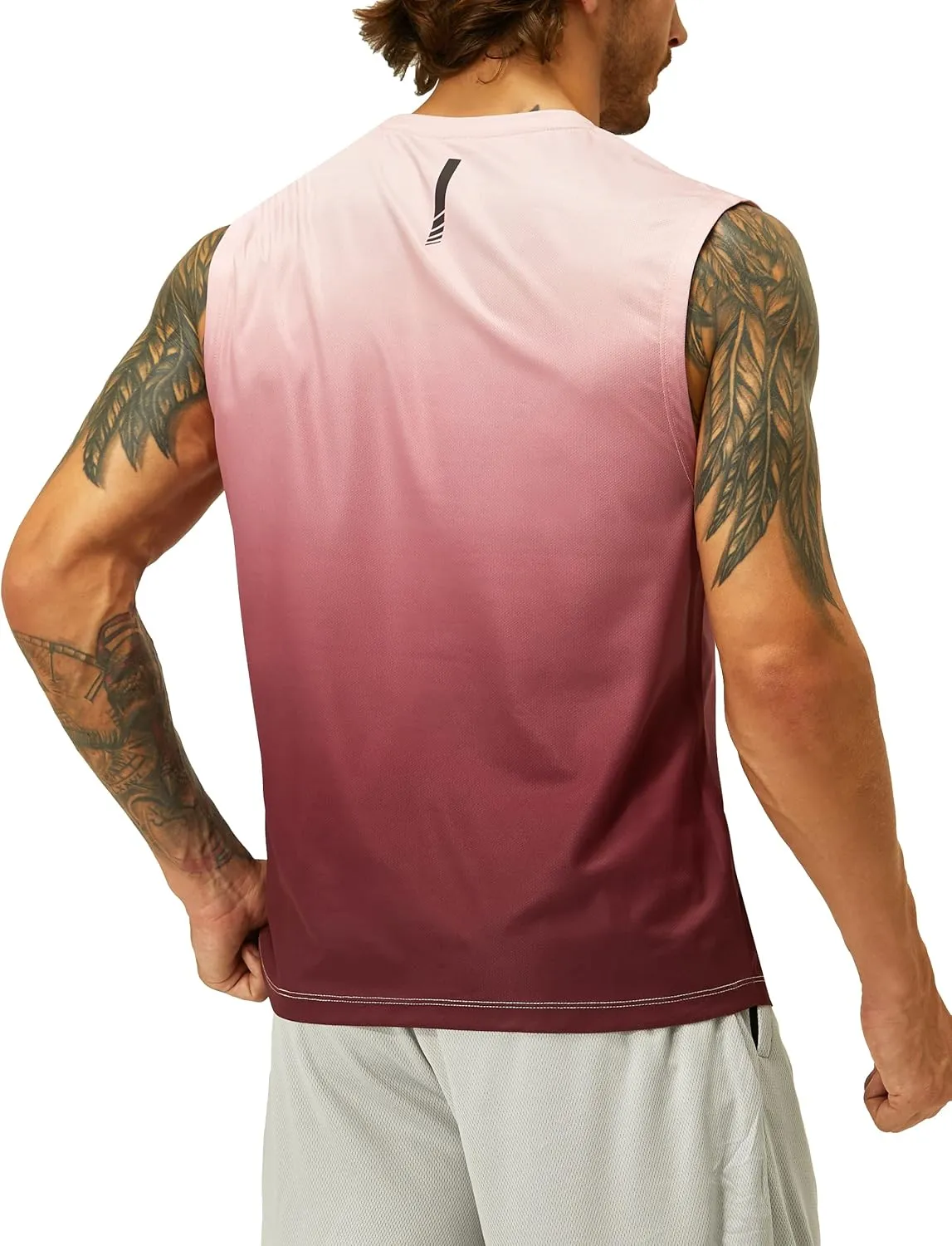 EZRUN Men's Workout Sleeveless Shirts Quick Dry Muscle Swim Shirt Gym Fitness Running Beach Tank Tops