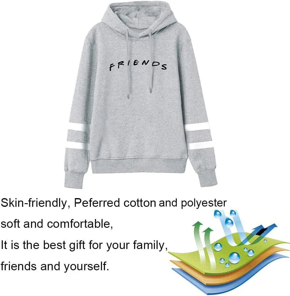 Fashion Casual Friend Hoodie Sweatshirt Women Graphic Tops Hoodies Sweater Funny Hooded Pullover