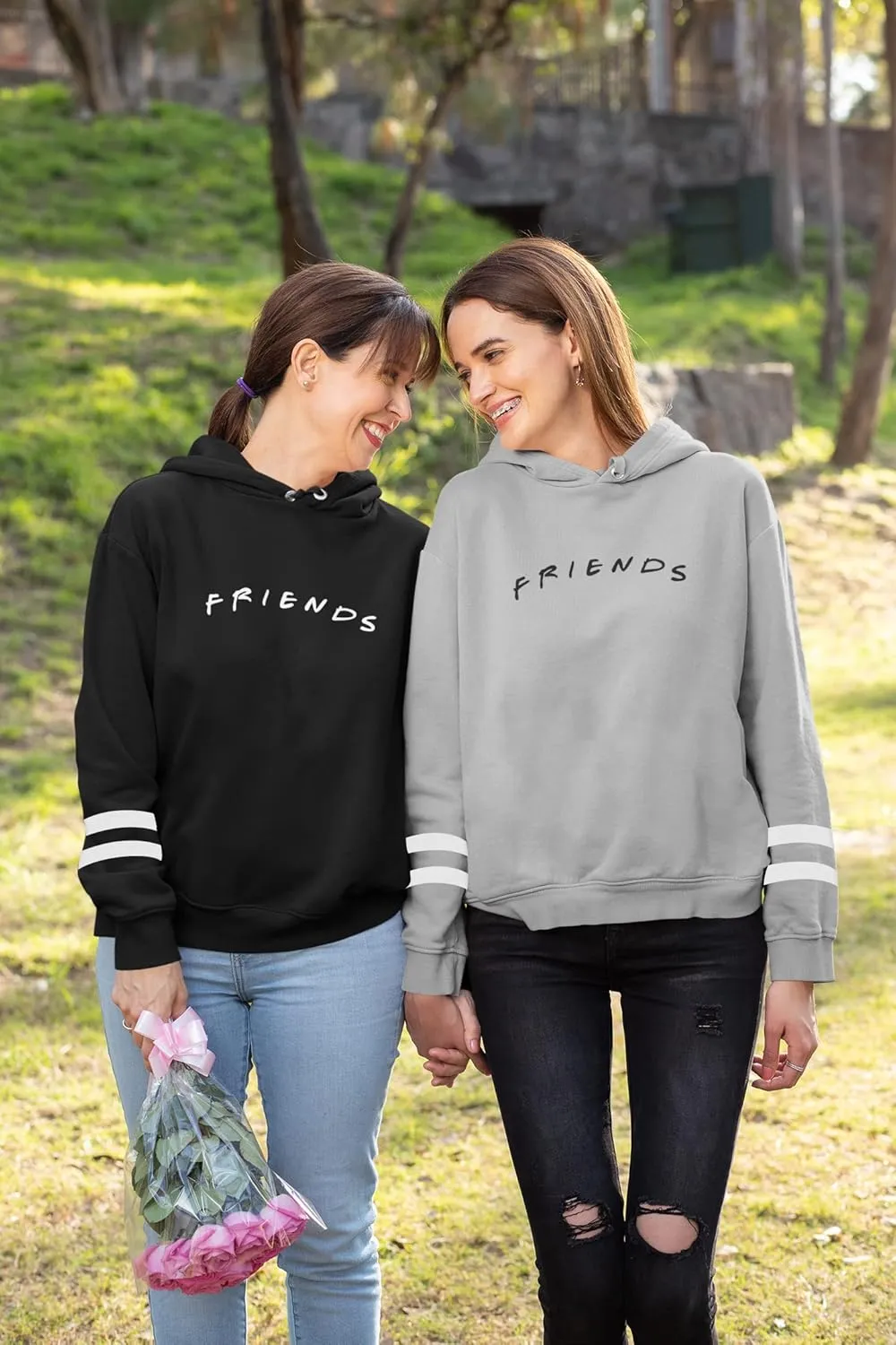 Fashion Casual Friend Hoodie Sweatshirt Women Graphic Tops Hoodies Sweater Funny Hooded Pullover