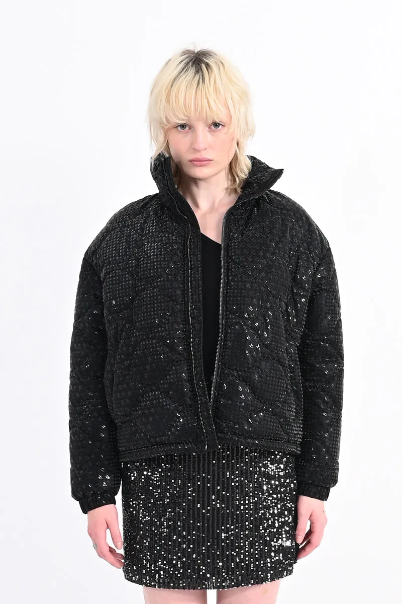(Final Sale) Gloss Houndstooth Coat