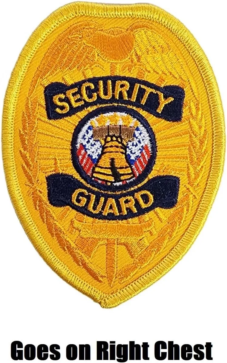 First Class Polyester Tactical Security Polo Shirts with Embroidered Patches and Printed ID for Security Guard