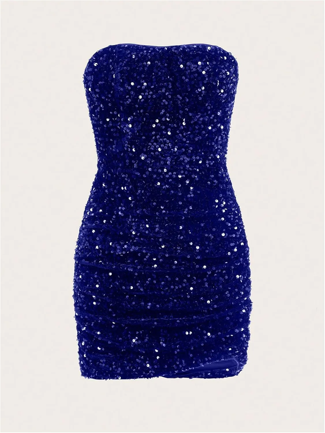 Floerns Women's Sequin Dress Sparkly Party Bodycon Mini Dress Strapless Tube Tops Dress