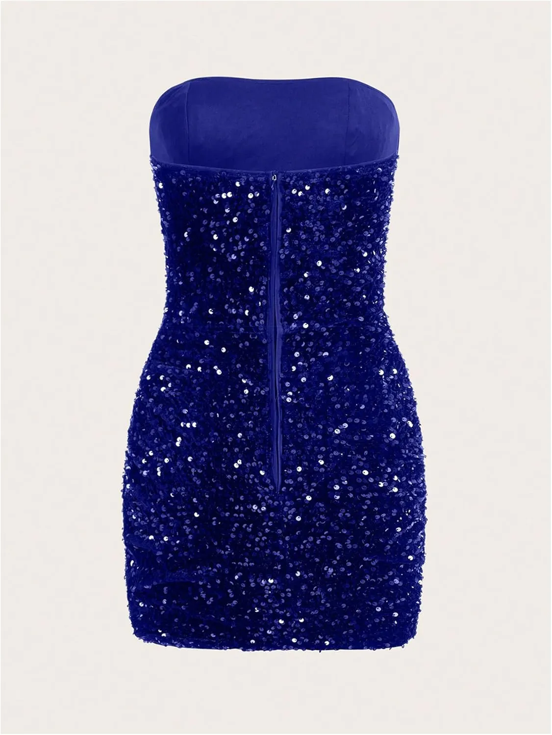 Floerns Women's Sequin Dress Sparkly Party Bodycon Mini Dress Strapless Tube Tops Dress