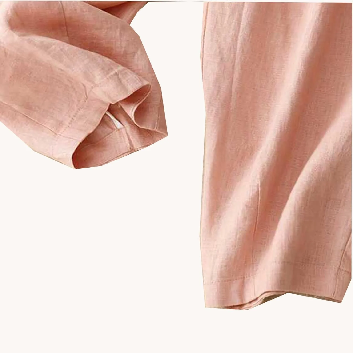 Flowy Pants for Women Summer Fashion Sagging High Waisted Elastic Pant Casual Loose Fit Slim Trousers with Pockets