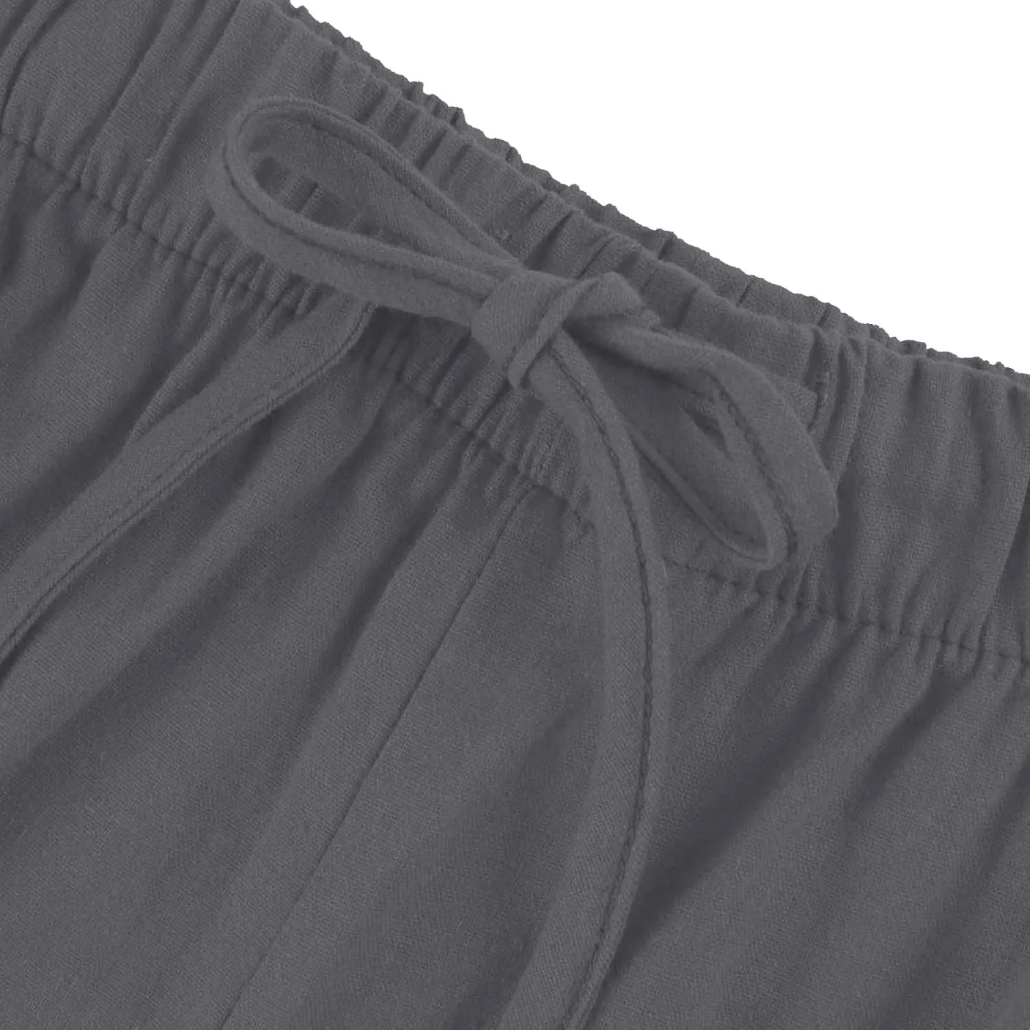 Flowy Wide Leg Linen Pants Women Summer Baggy Beach Vacation Palazzo Pants Casual High Waisted Pants with Pockets