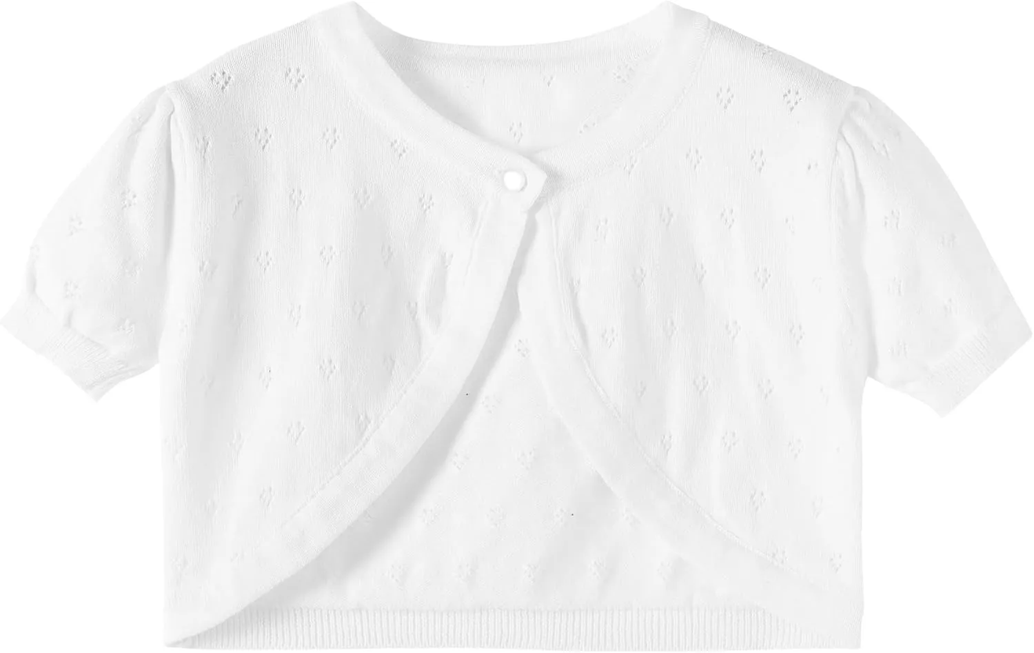 Girls Cardigan Sweater, Childrens Kids Toddler Bolero Shrug, Button Cover Up Cropped Tops