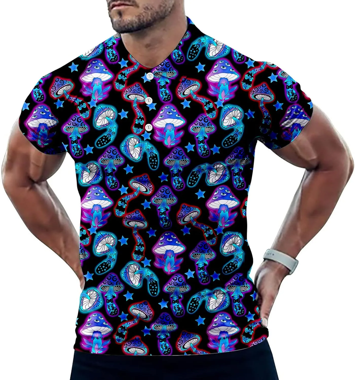 Golf Shirts for Men Dry Fit Classic Sunglass Rubber Duck Short Sleeve Casual Outfit Polo Shirt