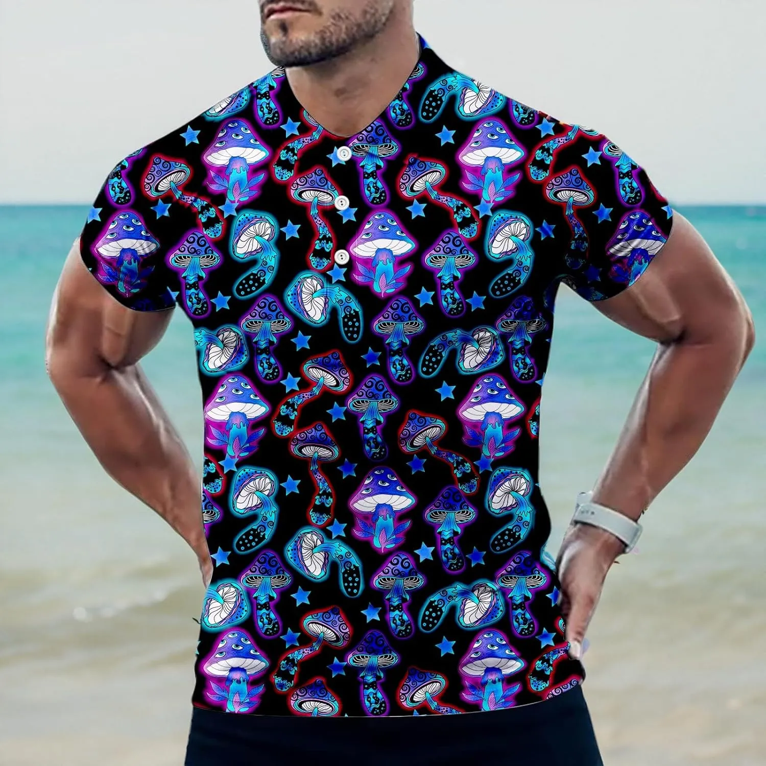 Golf Shirts for Men Dry Fit Classic Sunglass Rubber Duck Short Sleeve Casual Outfit Polo Shirt