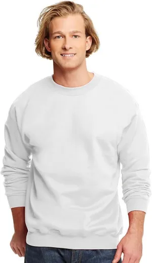 Hanes Men's Ultimate Cotton Heavyweight Crewneck Sweatshirt_White_3XL