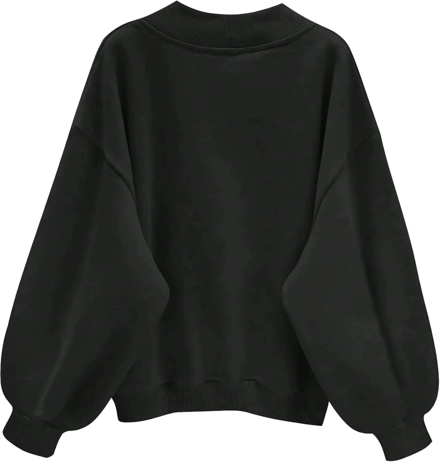 Hilinker Womens V Neck Oversized Sweatshirts Casual Drop Shoulder Long Sleeve Pullover Tops