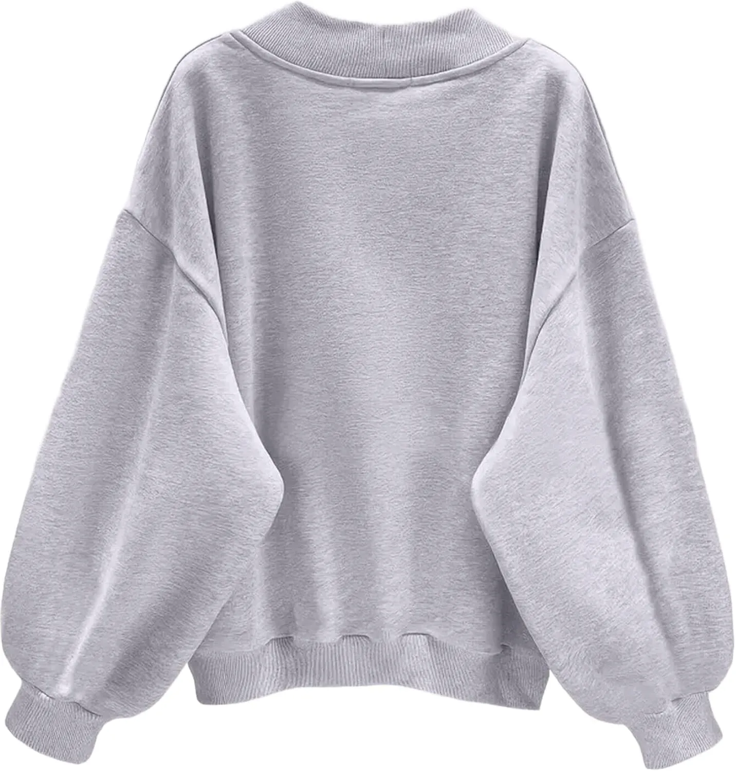 Hilinker Womens V Neck Oversized Sweatshirts Casual Drop Shoulder Long Sleeve Pullover Tops