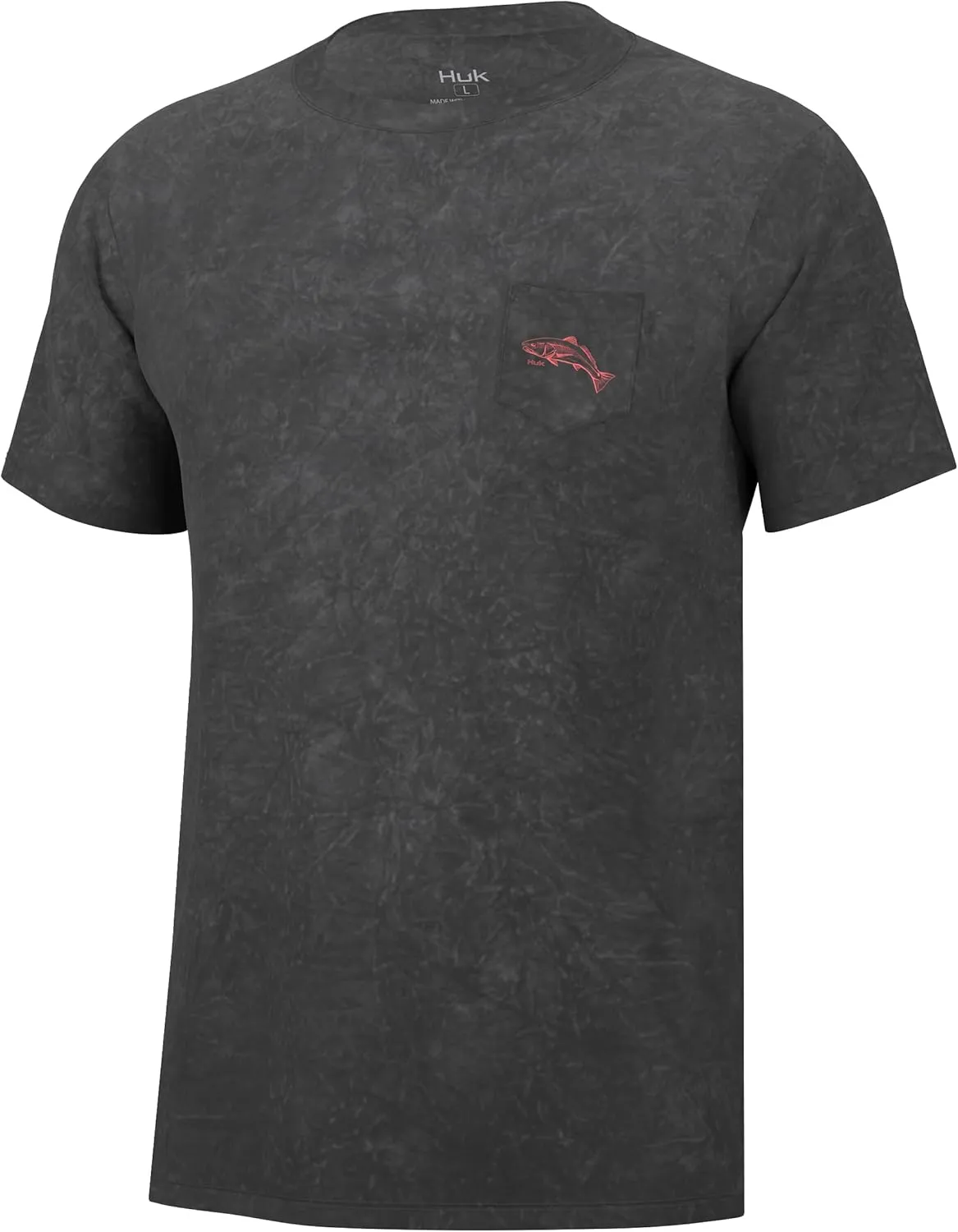 HUK Short Sleeve Mineral Wash Pocket Tee, Fishing T-Shirt for Men