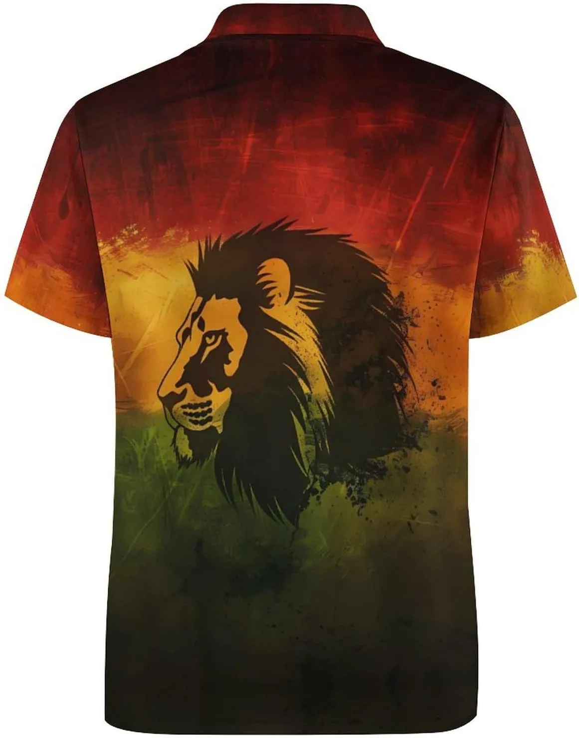 Jamaica Rasta Lion Mens Polo Shirts Short Sleeve Golf T-Shirt Casual Summer Tee Classic Top